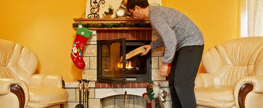 Rusted Metal Fireplace Restoration in Stillwater, Oklahoma